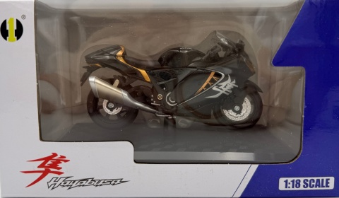 Suzuki Hayabusa GSX 1300R 2024 model 1:18 Huayi M18-5B czarny
