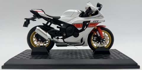 Yamaha R1 motocykl model 1:12 LED dźwięk Huayi M12-22 biały