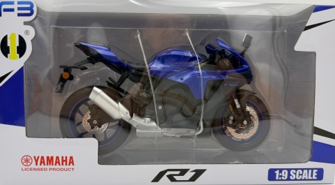 Yamaha YZF-R1 motocykl DUŻY model 1:9 Huayi M9-13A niebieski