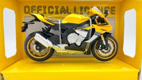 Yamaha YZF-R1 motocykl model 1:12 MSZ 68491 żółty