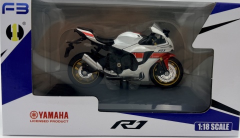 Yamaha YZF-R1 motocykl model 1:18 Huayi M18-4B biały