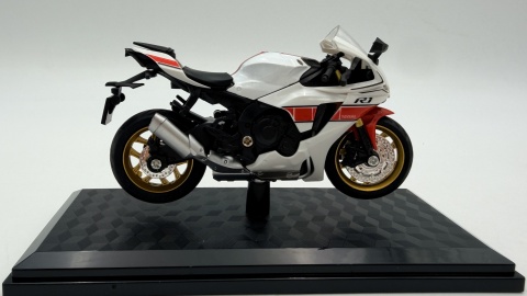 Yamaha YZF-R1 motocykl model 1:18 Huayi M18-4B biały