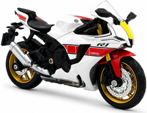 Yamaha YZF-R1 motocykl model 1:18 Huayi M18-4B biały