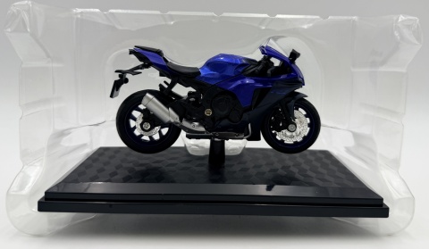 Yamaha YZF-R1 motocykl model 1:18 Huayi M18-4B niebieski