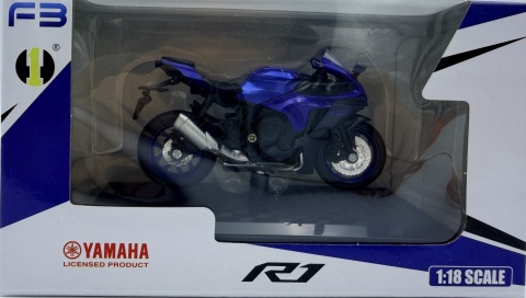 Yamaha YZF-R1 motocykl model 1:18 Huayi M18-4B niebieski