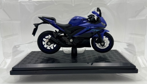 Yamaha YZF-R3 motocykl model 1:18 Huayi M18-9B niebieski