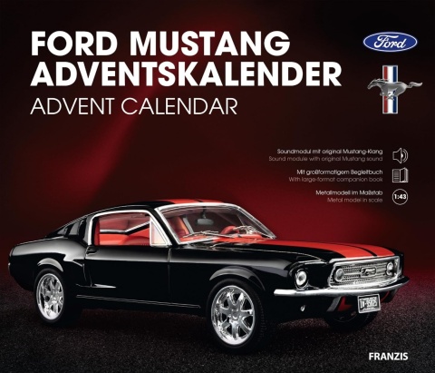 Ford Mustang Fastback 1967 Kalendarz Adwentowy FRANZIS Model 1:43 Dźwięk