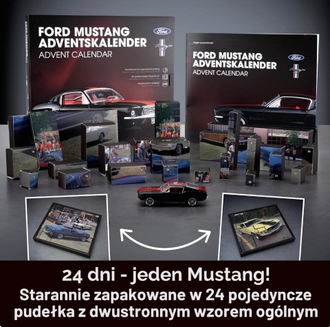 Ford Mustang Fastback 1967 Kalendarz Adwentowy FRANZIS Model 1:43 Dźwięk