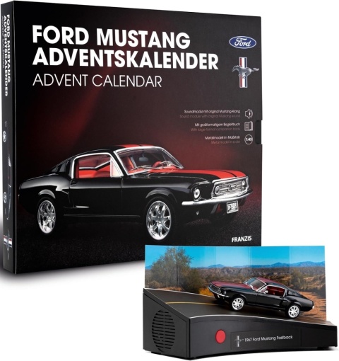 Ford Mustang Fastback 1967 Kalendarz Adwentowy FRANZIS Model 1:43 Dźwięk