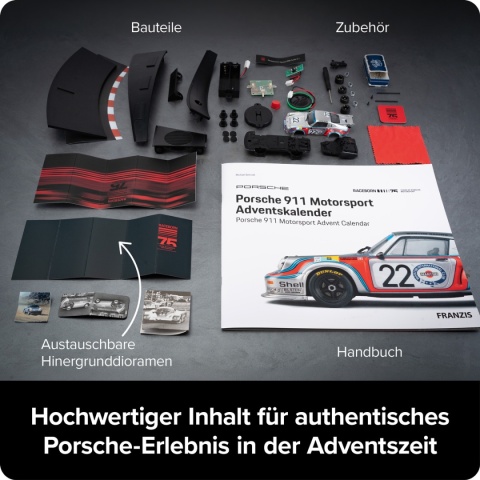 Porsche 911 Motorsport Kalendarz Adwentowy FRANZIS 1:43 Martini Racing #22