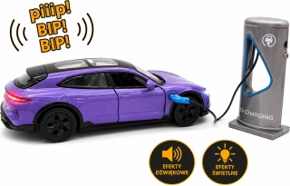 Porsche Taycan Turbo S z napędem światło dźwięk model METAL 1:36 MSZ 68746