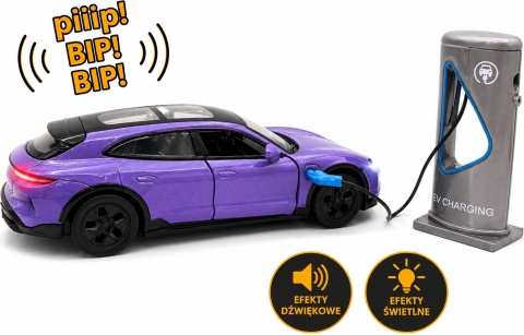 Porsche Taycan Turbo S z napędem światło dźwięk model METAL 1:36 MSZ 68746