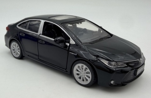 Toyota Corolla Hybrid z napędem światło dźwięk METAL 1:33 MSZ 68432 czarny