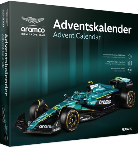 ZESTAW Aston Martin Aramco AMR25 kalendarz adwentowy na rok 2026 1:43