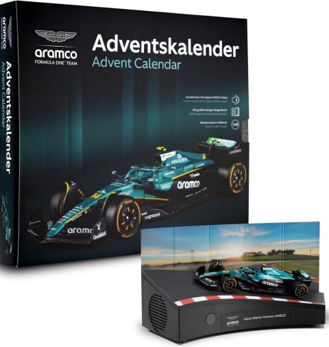 ZESTAW Aston Martin Aramco AMR25 kalendarz adwentowy na rok 2026 1:43