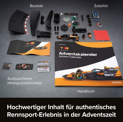 ZESTAW McLaren F1 Norris Piastri MCL39 kalendarz adwentowy na rok 2026 1:43