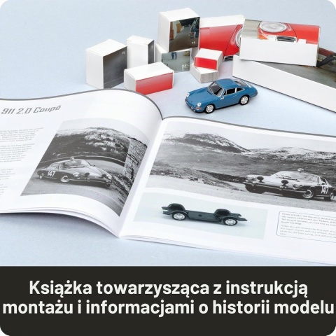 ZESTAW Porsche 911 2.0 1965 enamel blue kalendarz adwentowy Franzis 1:43