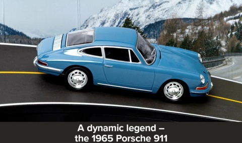 ZESTAW Porsche 911 2.0 1965 enamel blue kalendarz adwentowy Franzis 1:43