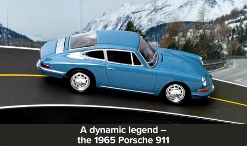 ZESTAW Porsche 911 2.0 1965 enamel blue kalendarz adwentowy Franzis 1:43
