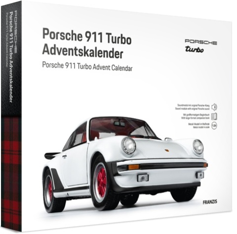 ZESTAW Porsche 911 Turbo 1975 kalendarz adwentowy 2026 biały Franzis 1:24