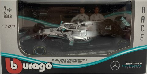 Bolid F1 MERCEDES W10 EQ P.+ Hamilton Bburago 1:43 Bolid F1 MERCEDES W10 EQ P.+ Hamilton Bburago 1:43