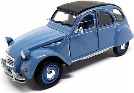 CITROEN 2CV niebieski 1982 model METAL WELLY 1:24 CITROEN 2CV niebieski 1982 model METAL WELLY 1:24