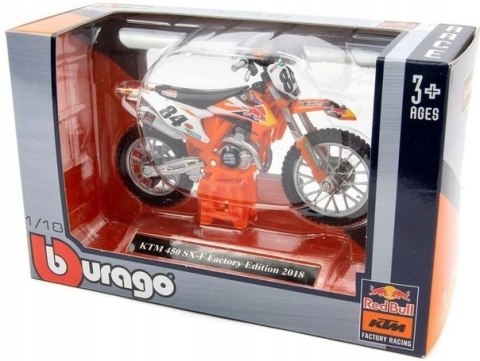 KTM 450 SX-F Red Bull J. Herlings 1:18 Bburago KTM 450 SX-F Red Bull J. Herlings 1:18 Bburago