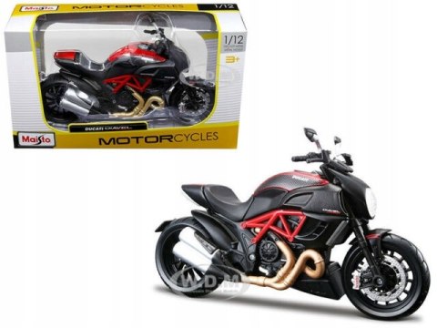 DUCATI Diavel Carbon motocykl model 1:12 Maisto DUCATI Diavel Carbon motocykl model 1:12 Maisto