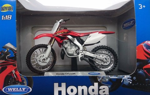 HONDA CR 250R motocykl model 1:18 Welly metalowy HONDA CR 250R motocykl model 1:18 Welly metalowy