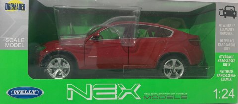 BMW X6 5.0 xDrive E71 red model Welly 1:24 BMW X6 5.0 xDrive E71 red model Welly 1:24