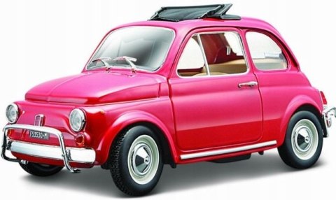 Fiat 500 L 1968 red 1:24 metalowy Bburago 22099 Fiat 500 L 1968 red 1:24 metalowy Bburago 22099