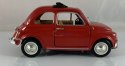 Fiat 500 L 1968 red 1:24 metalowy Bburago 22099