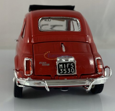 Fiat 500 L 1968 red 1:24 metalowy Bburago 22099 Fiat 500 L 1968 red 1:24 metalowy Bburago 22099
