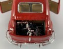 Fiat 500 L 1968 red 1:24 metalowy Bburago 22099